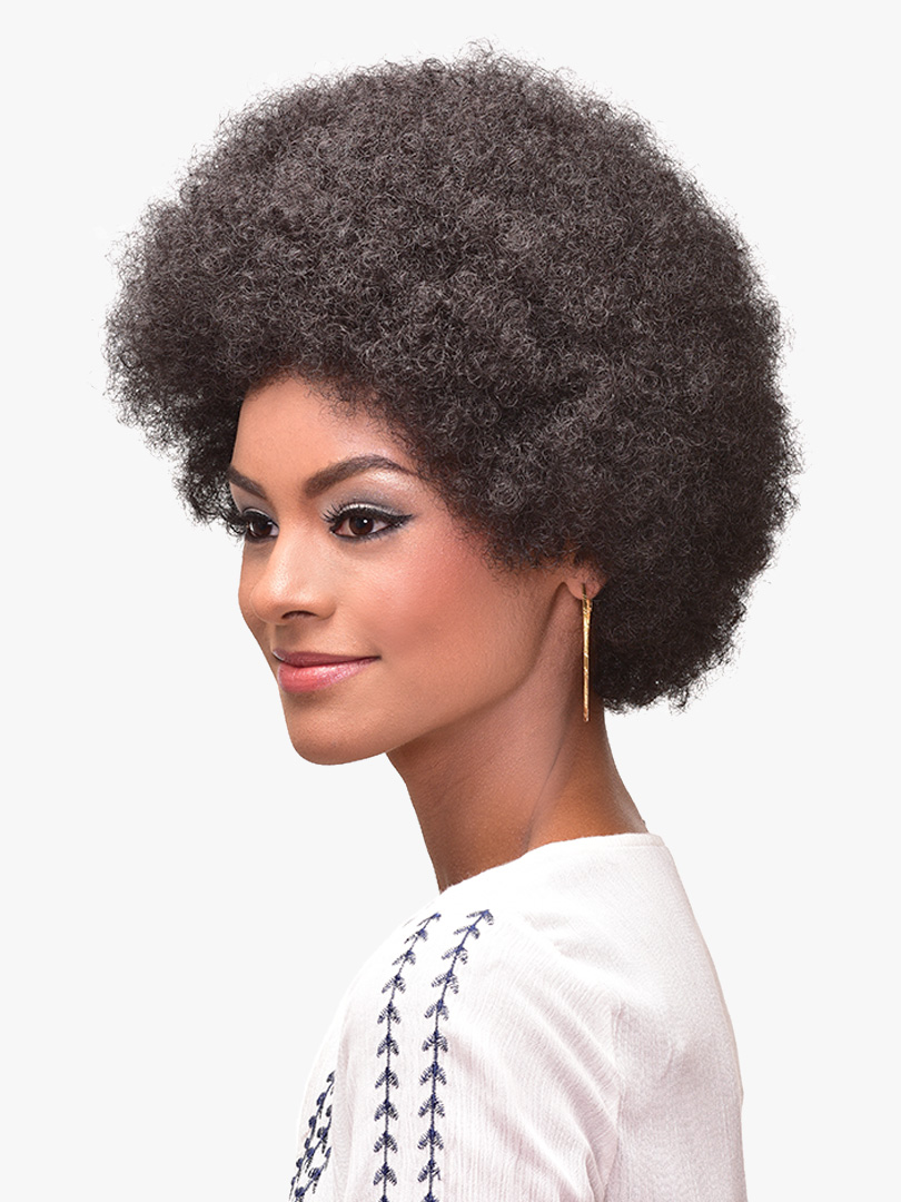 Short Afro hairstyle