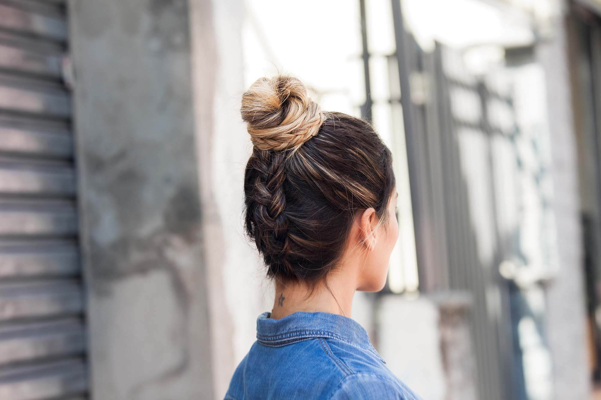 top braided hairstyle