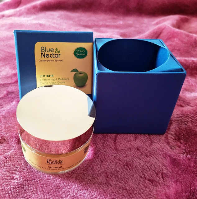 Blue Nectar Brightening & Radiance Green Apple Cream Review and Pictures