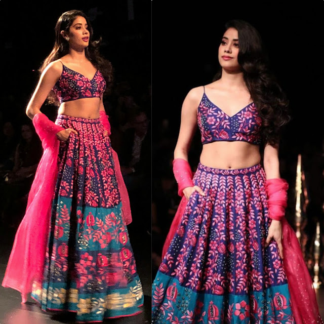 Janhvi Kapoor Walks the Ramp for Nachiket Barve at LFW 2018