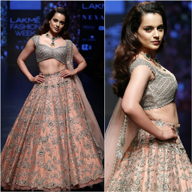 Kangana Ranaut Walked The Ramp For Anushree Reddy