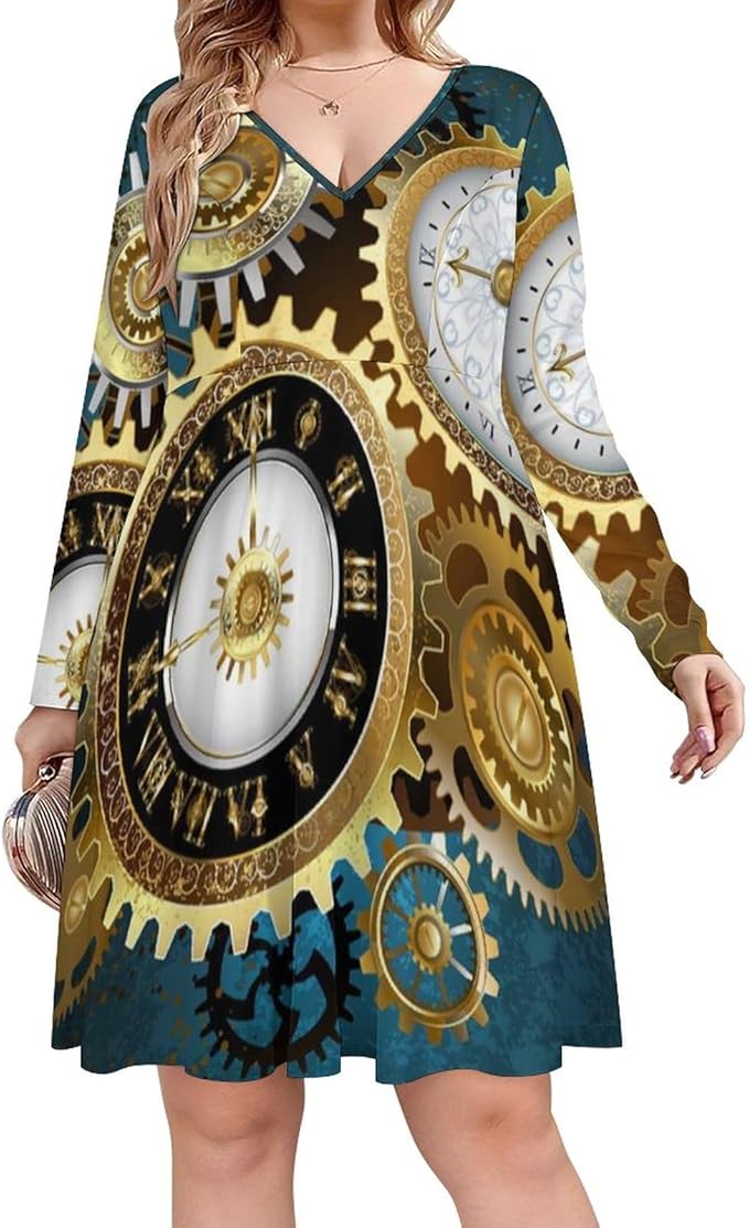 Surrealism dress to impress with clock