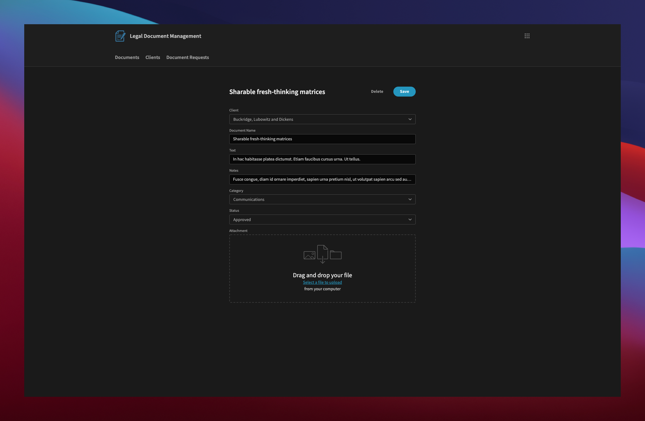 Open Source Legal Document Management Template File Sharing