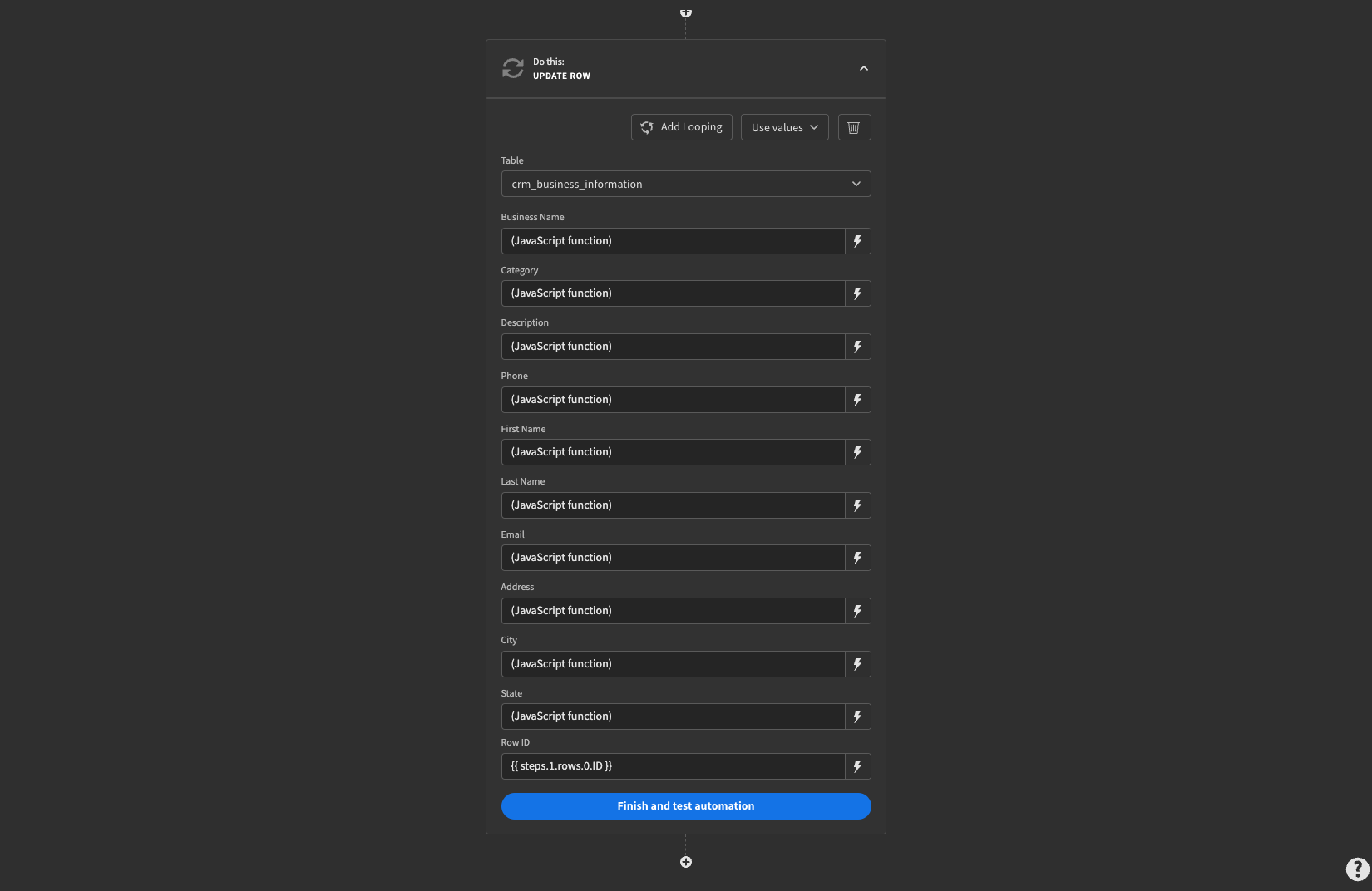 Configure Fields